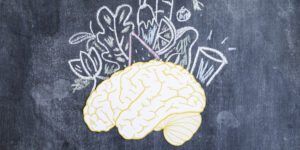 foods-drawn-with-chalk-paper-cutout-brain-chalkboard